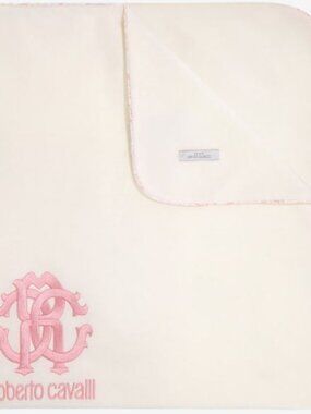 Roberto Cavalli Logo Print Baby Blanket